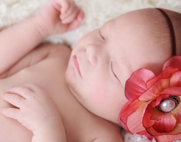 New Born baby headshot retouch